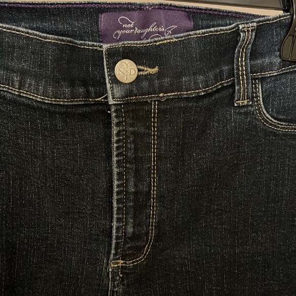 Not Your Daughters Jeans $89!Dark Wash Jeans Size 10p - Picture 2 of 10